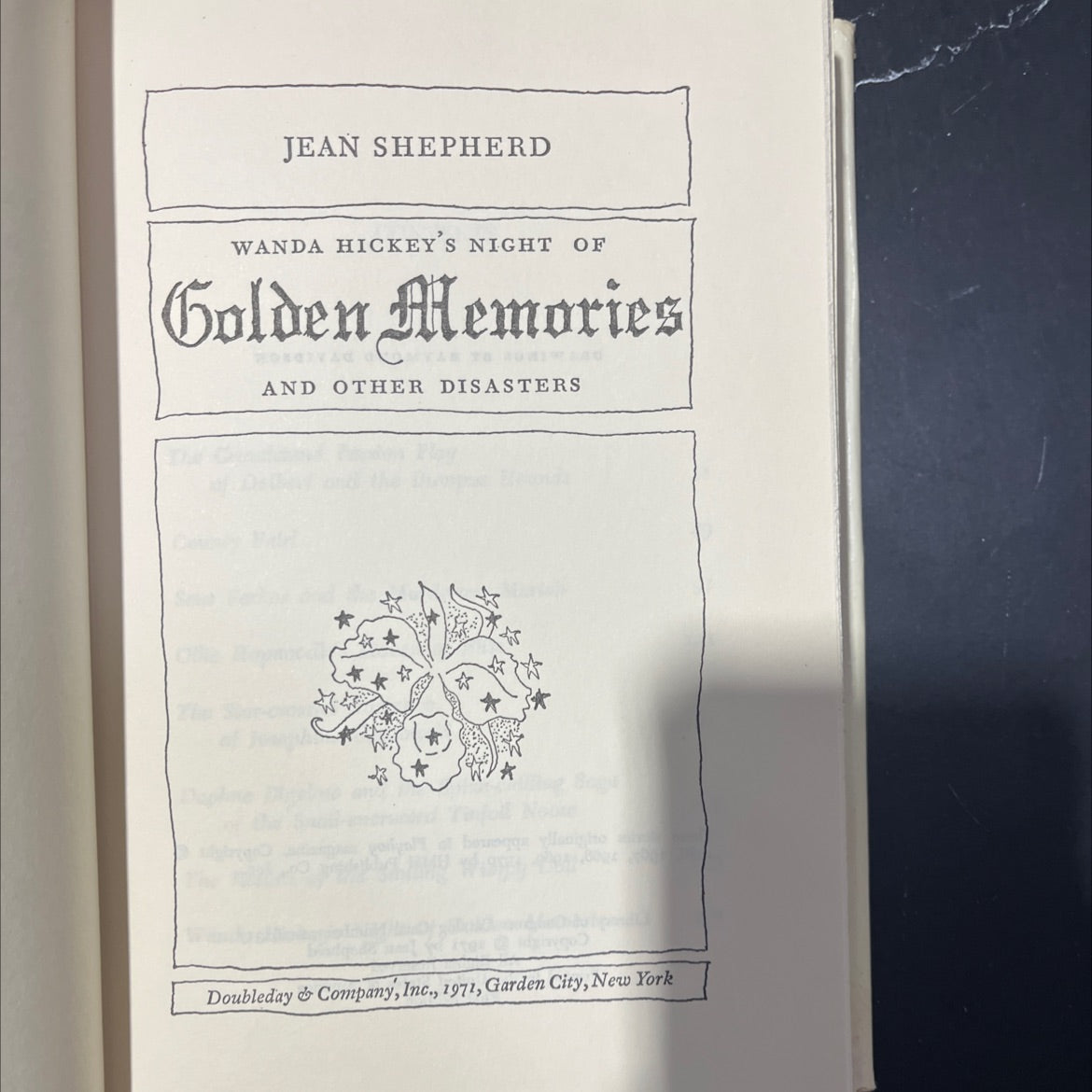 wanda hickey's night of golden memories and other disasters book, by jean shepherd, 1971 Hardcover image 2