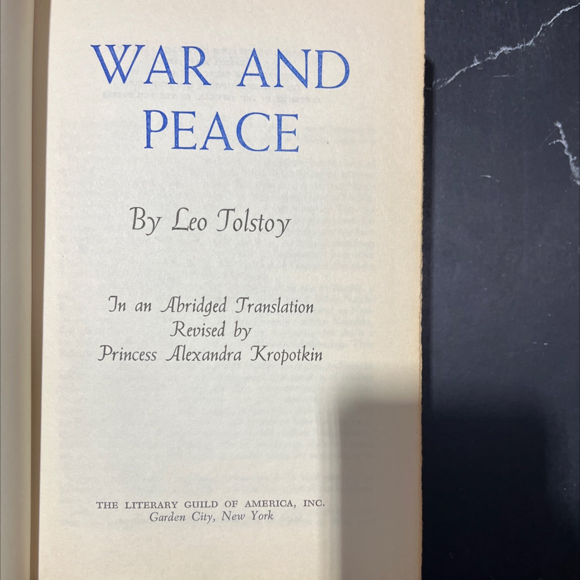 war and peace book, by leo tolstoy, 1949 Hardcover image 2
