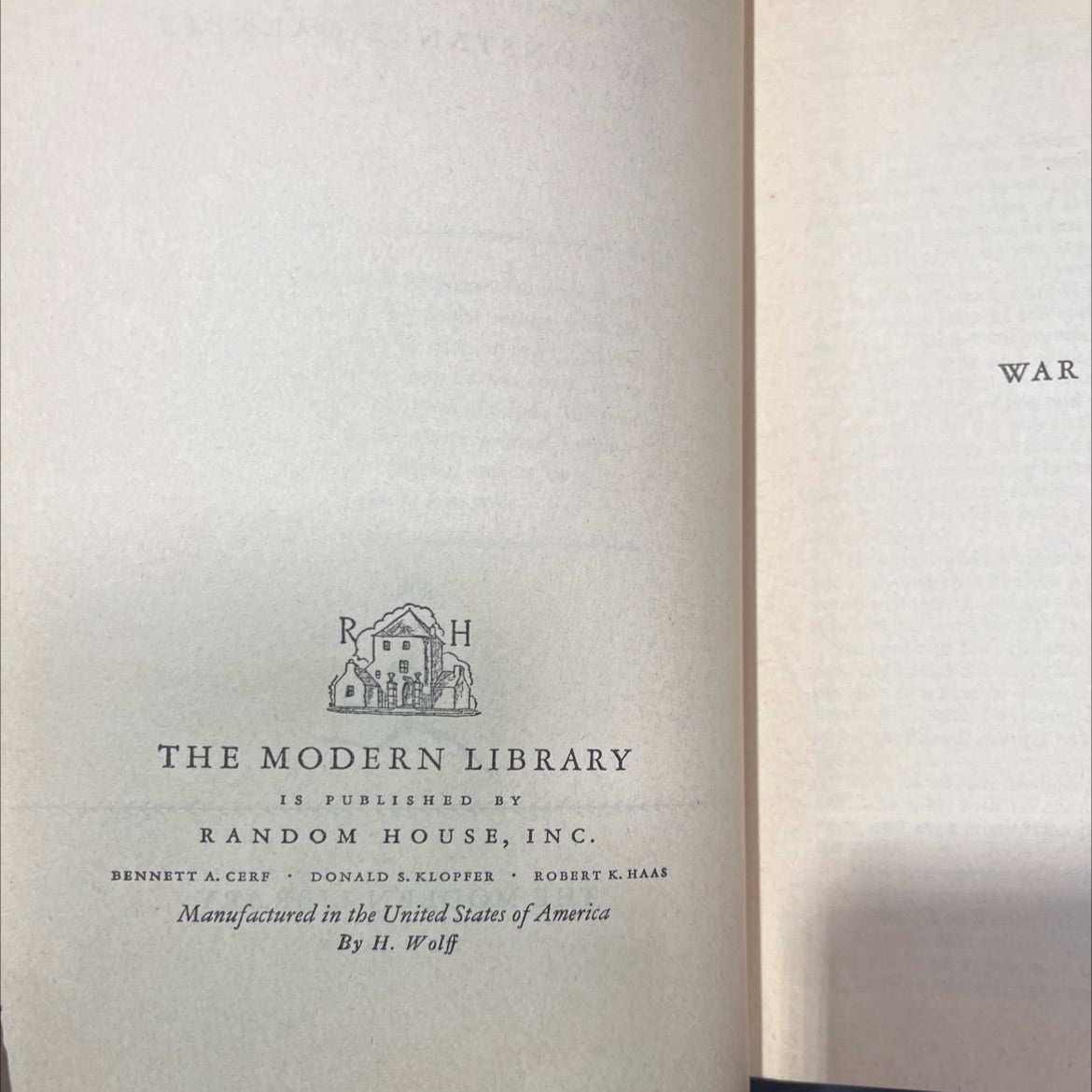 war and peace book, by count leo tolstoy, 1970 Hardcover image 3