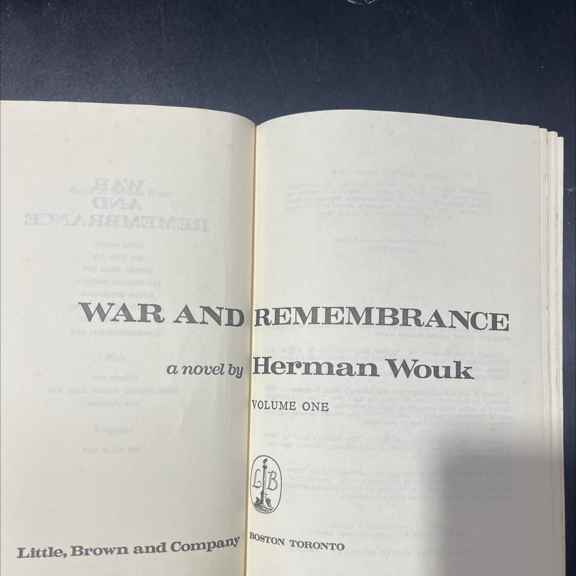 war and remembrance book, by herman wouk, 1978 Hardcover image 2