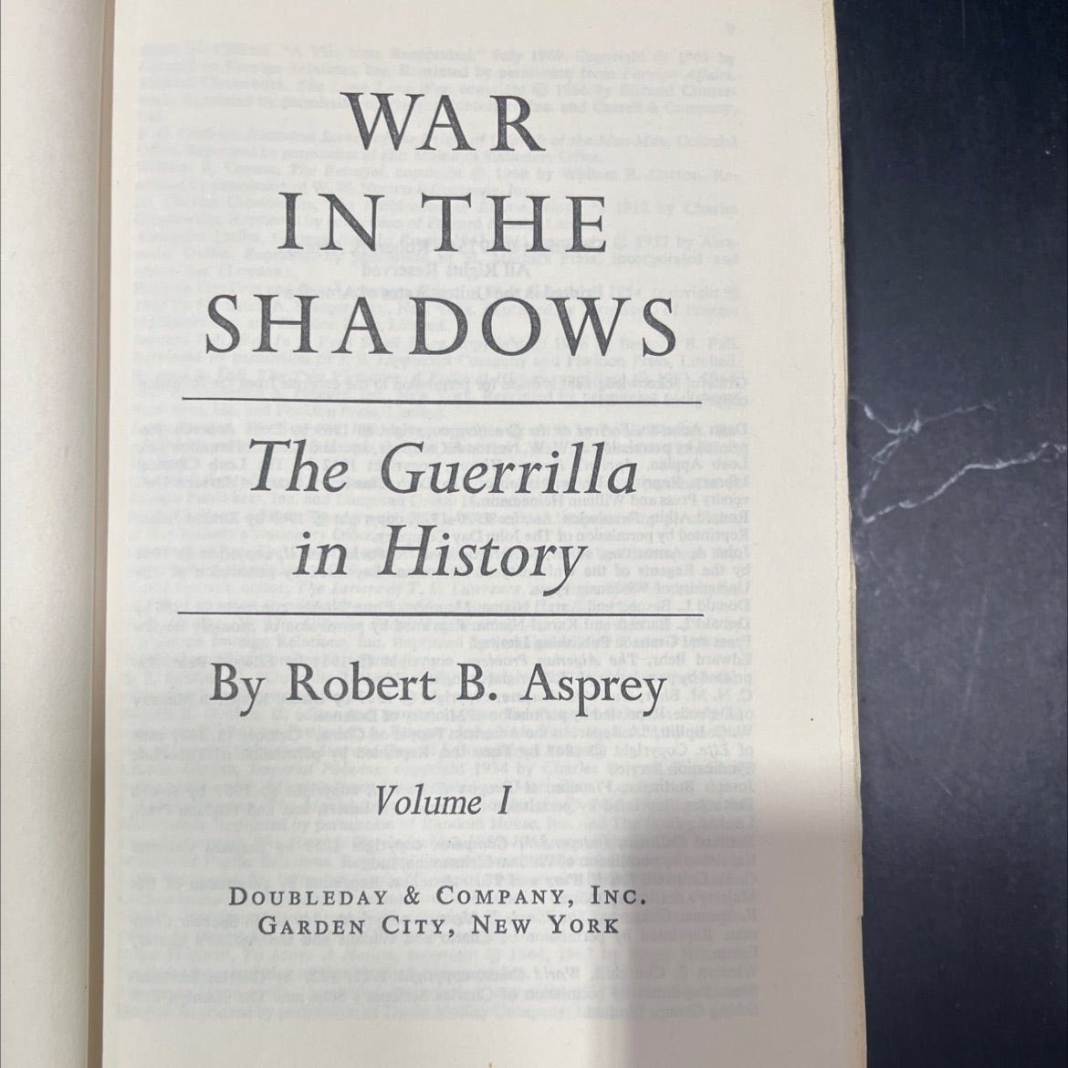war in the shadows the guerrilla in history book, by Robert B. Asprey, 1975 Hardcover image 2