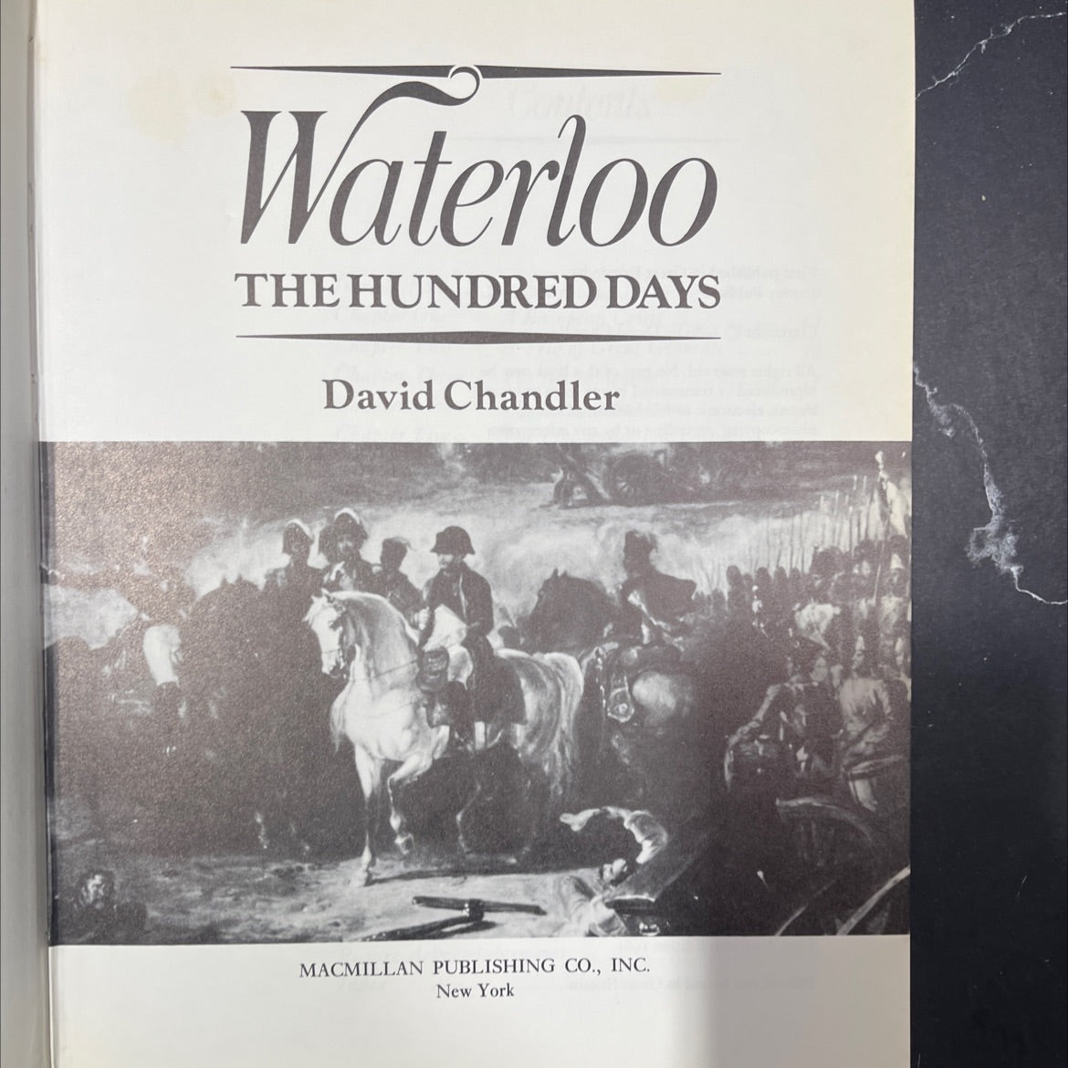 waterloo the hundred days book, by David Chandler, 1980 Hardcover image 2