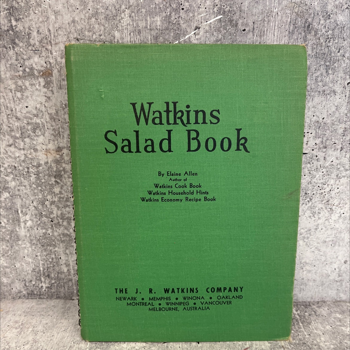 watkins salad book book, by elaine allen, 1946 Hardcover image 1