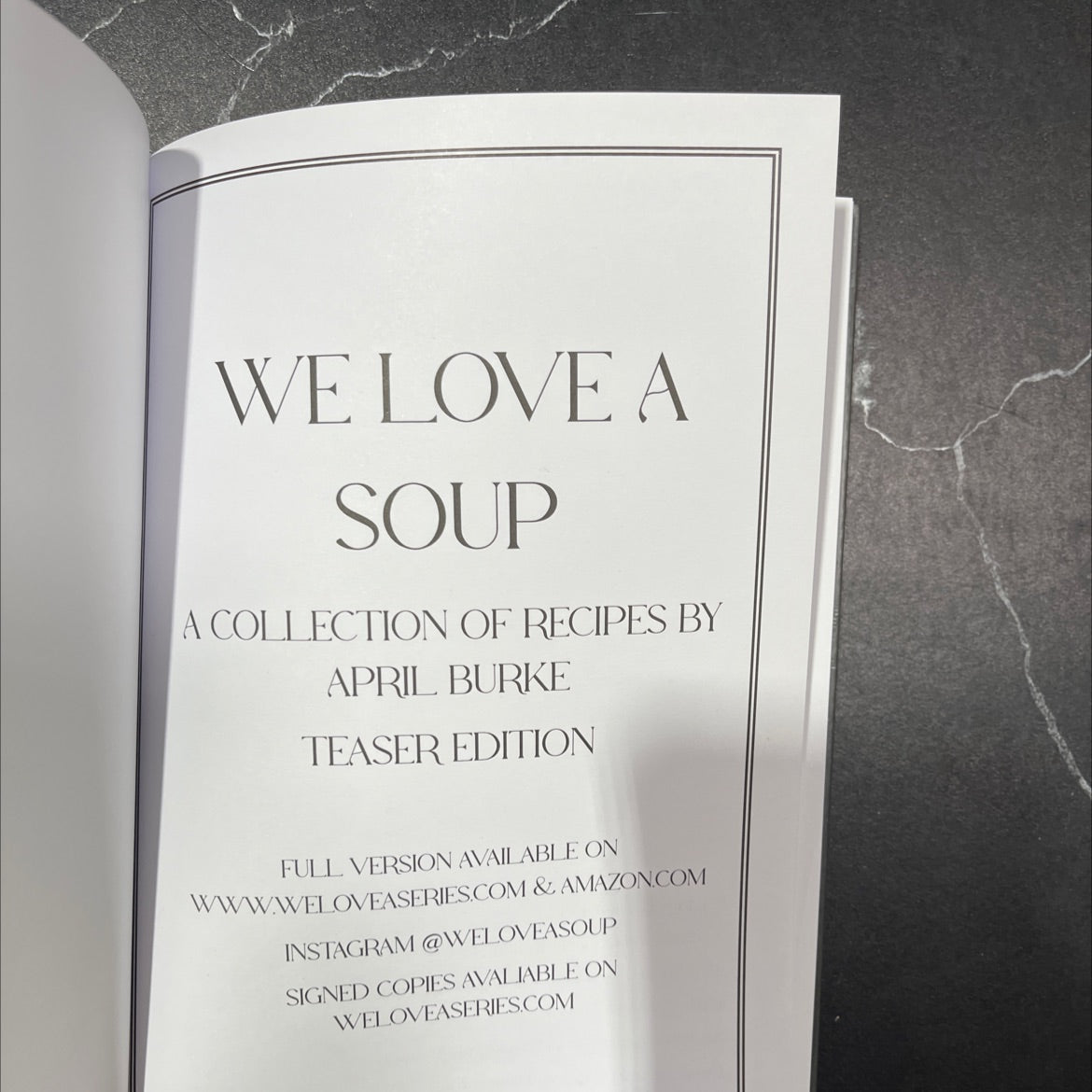 we love a soup book, by april burke, 2023 Hardcover image 2