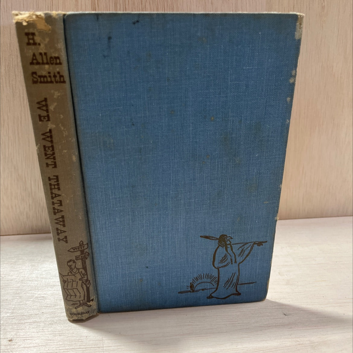 we went thataway book, by h. allen smith, 1949 Hardcover, Vintage, Heavily Used image 1