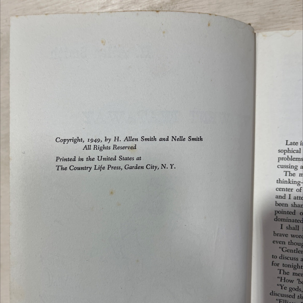 we went thataway book, by h. allen smith, 1949 Hardcover, Vintage, Heavily Used image 3