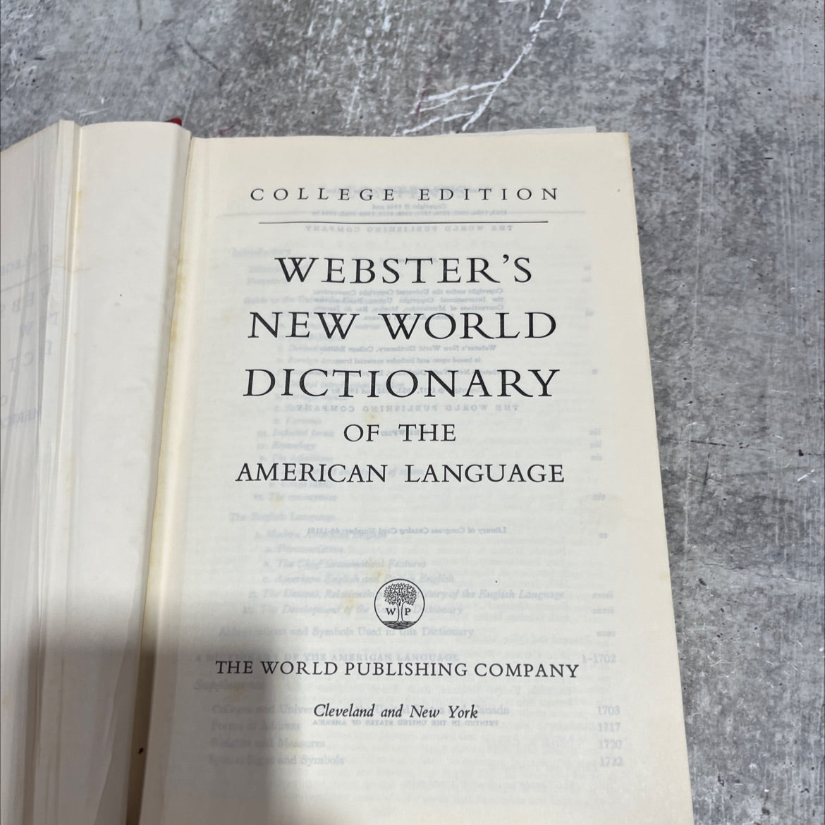 webster's new world dictionary, college edition book, by unknown, 1966 Hardcover image 2
