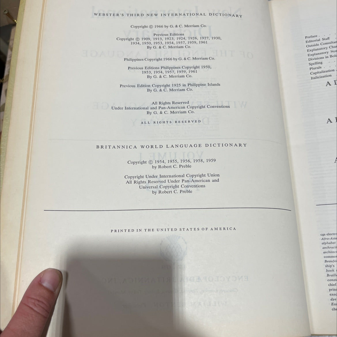 webster's third new international dictionary book, by g. & c. merriam co., 1966 Hardcover image 3