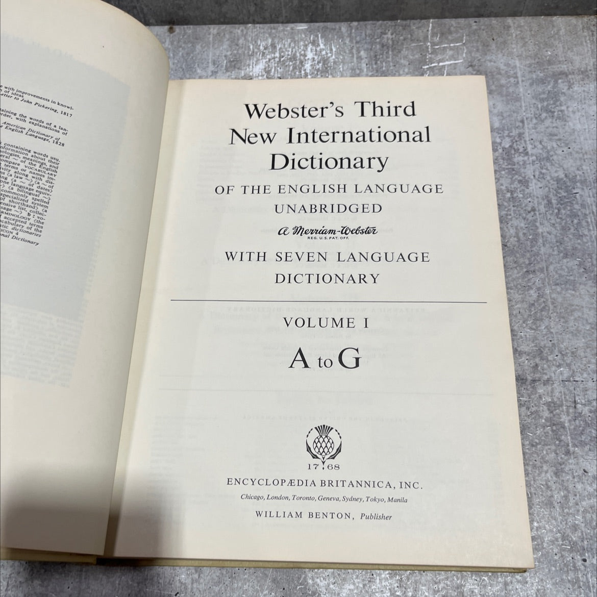 webster's third new international dictionary book, by g. & c. merriam co., 1966 Hardcover image 2