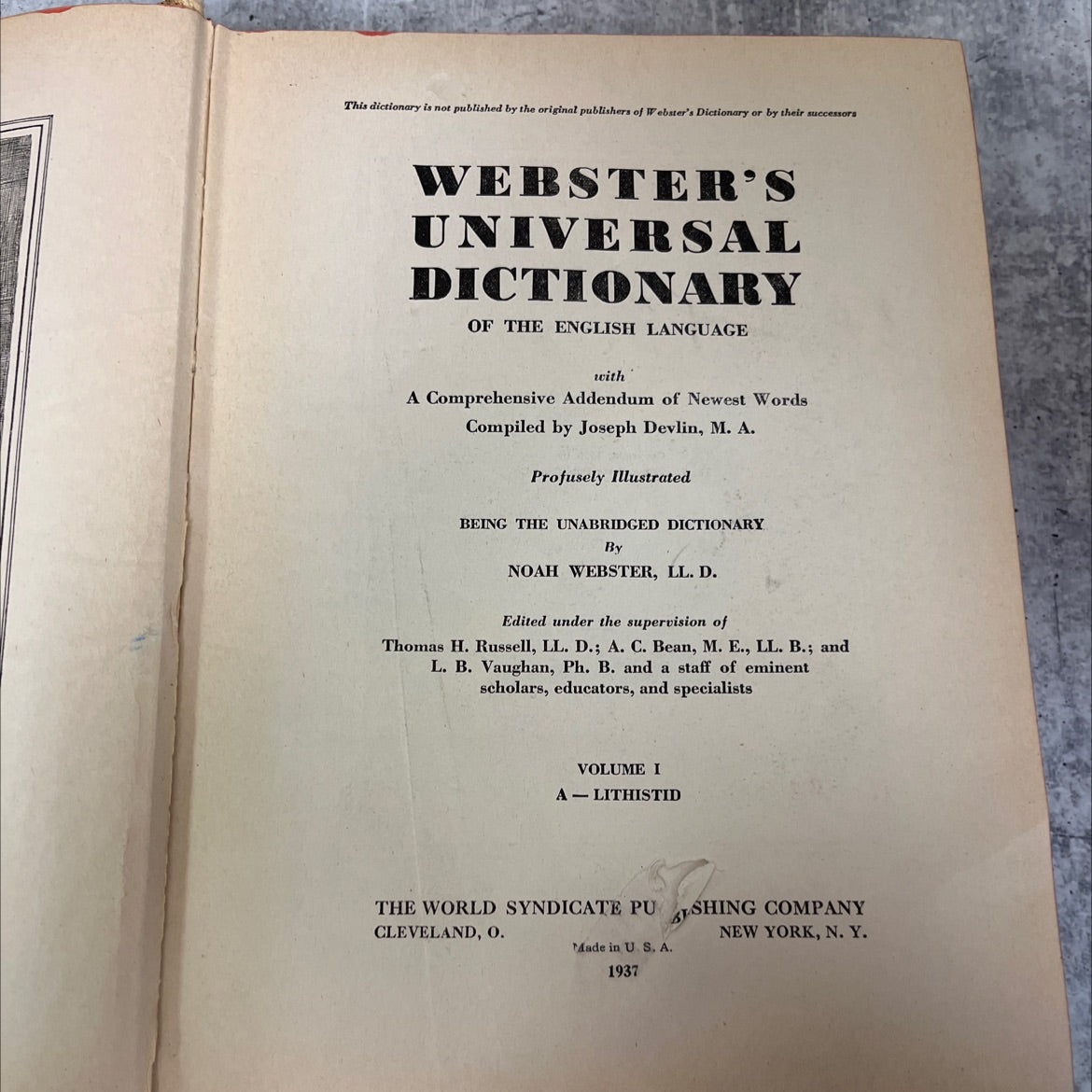 webster's universal dictionary of the english language with a comprehensive addendum of newest words book, by joseph image 2