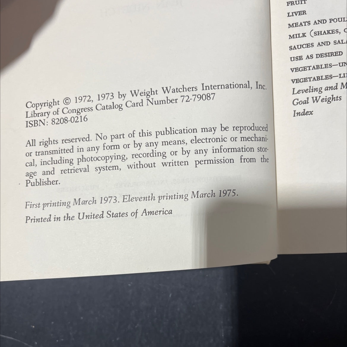weight watchers® program cookbook book, by jean nidetch, 1973 Hardcover image 3