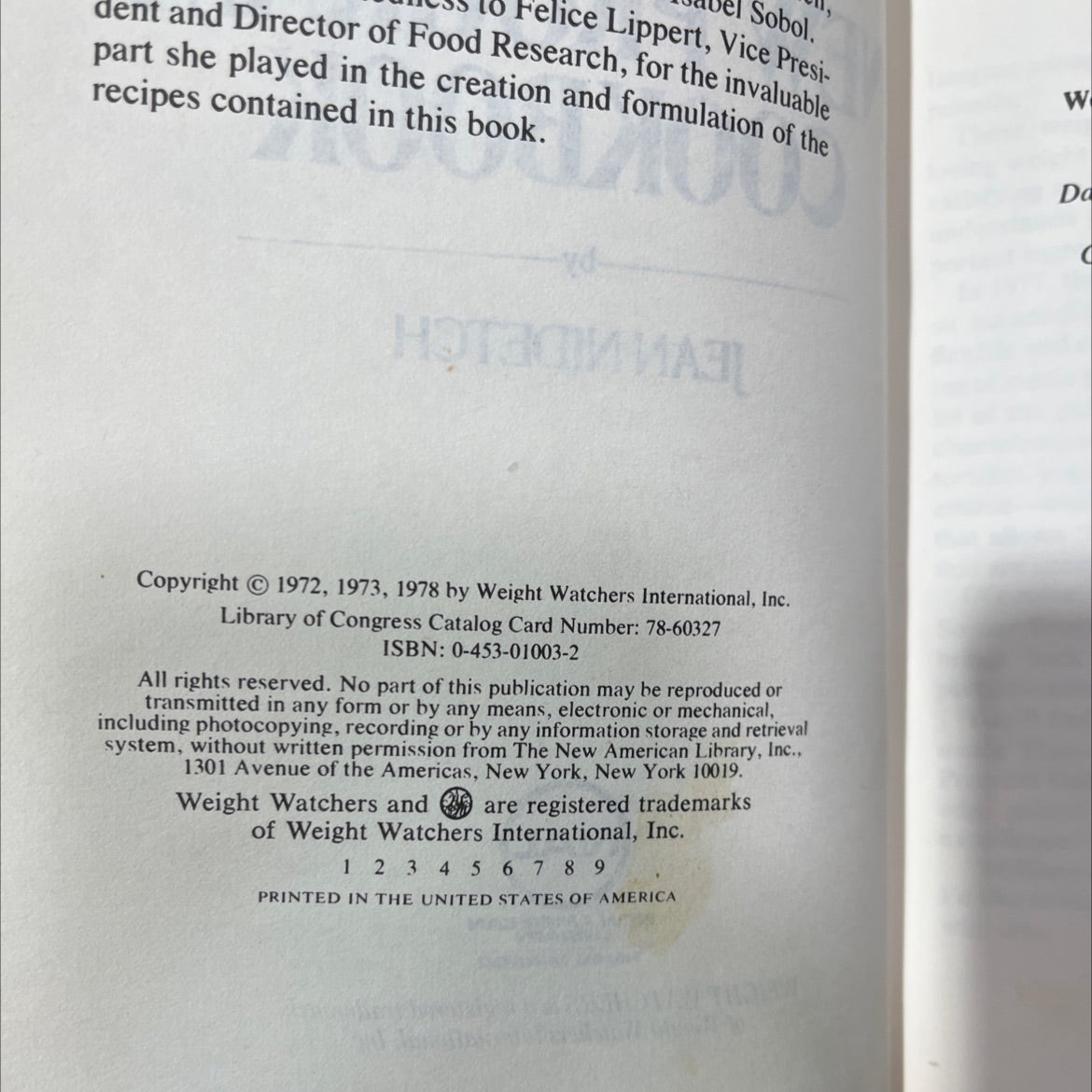 weight watchers new program cookbook book, by jean nidetch, 1978 Hardcover image 3