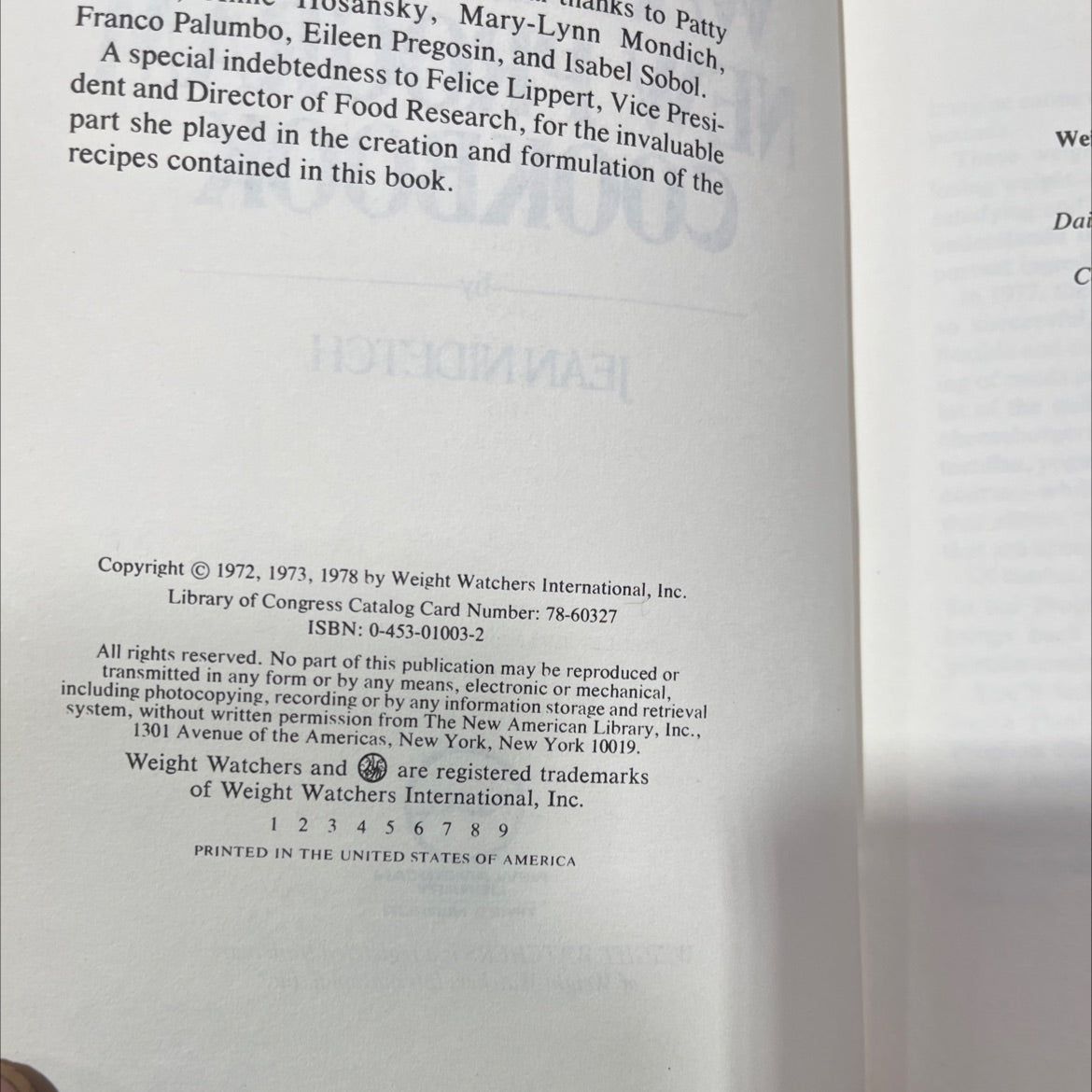 weight watchers new program cookbook book, by jean nidetch, 1978 Hardcover image 3