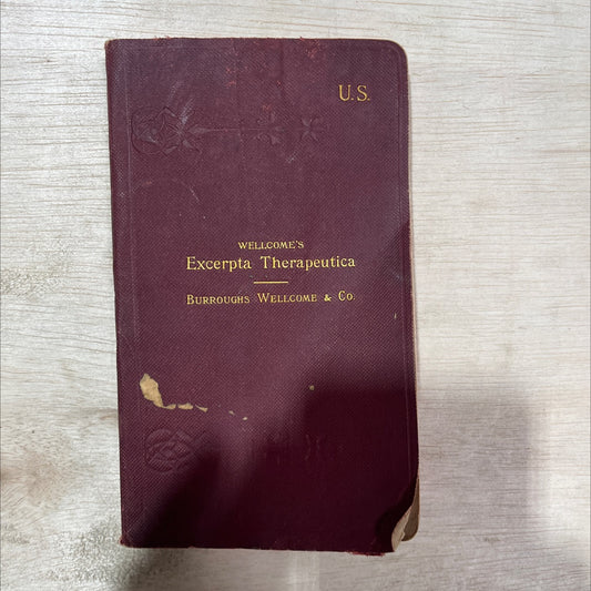wellcome's excerpta therapeutica book, by unknown, 1906 Paperback, Antique image 1