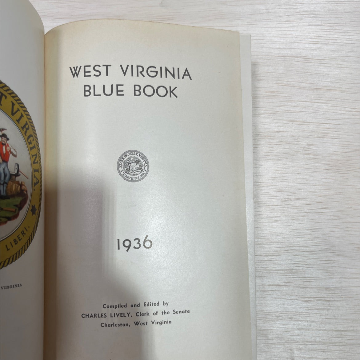west virginia blue book book, by charles lively, 1936 Hardcover image 2