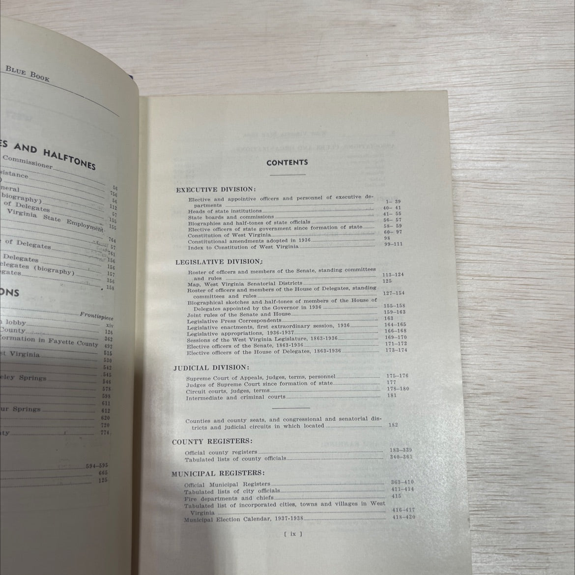west virginia blue book book, by charles lively, 1936 Hardcover image 3