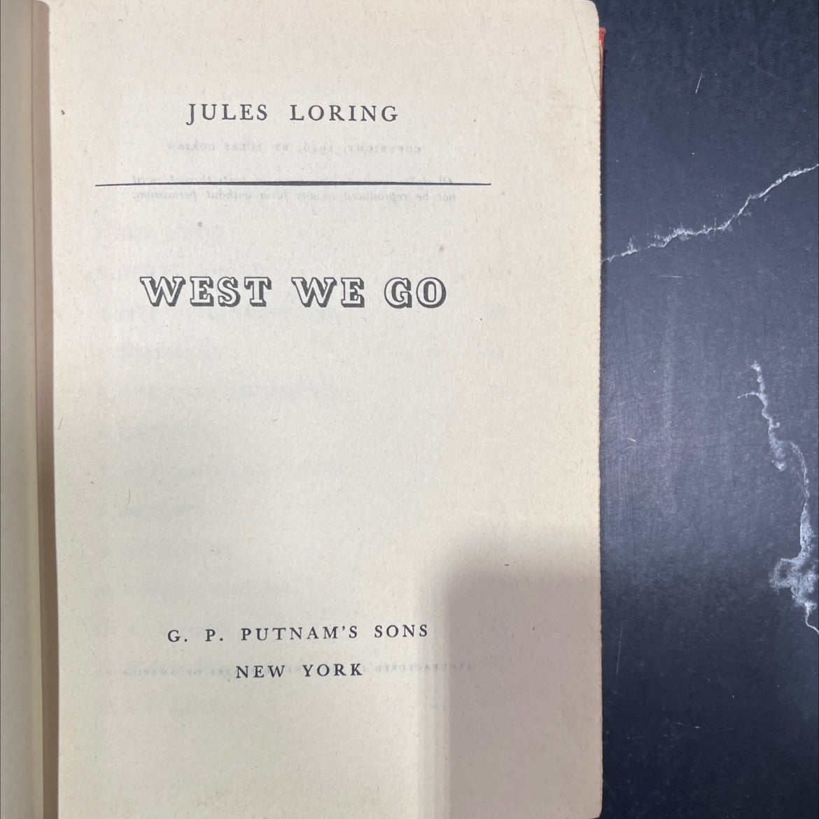 west we go book, by jules loring, 1946 Hardcover image 2