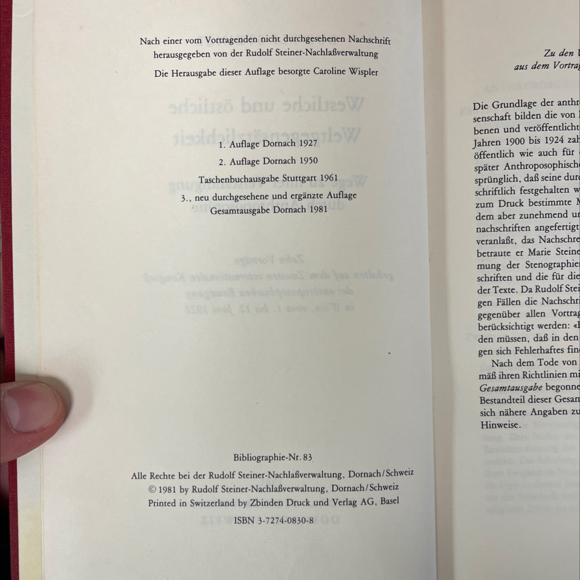 western and eastern world opposites ways to their understanding through anthroposophy book, by rudolf steiner, 1981 image 3