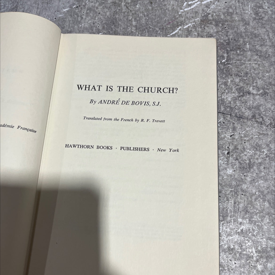 what is the church? book, by andré de bovis, 1961 Hardcover image 2
