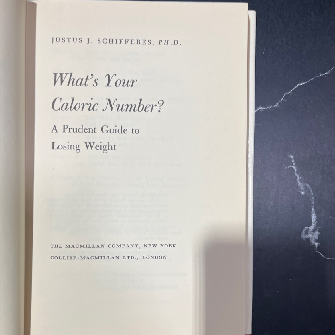 what's your caloric number? a prudent guide to losing weight book, by justus j. schifferes, ph.d., 1966 Hardcover image 2