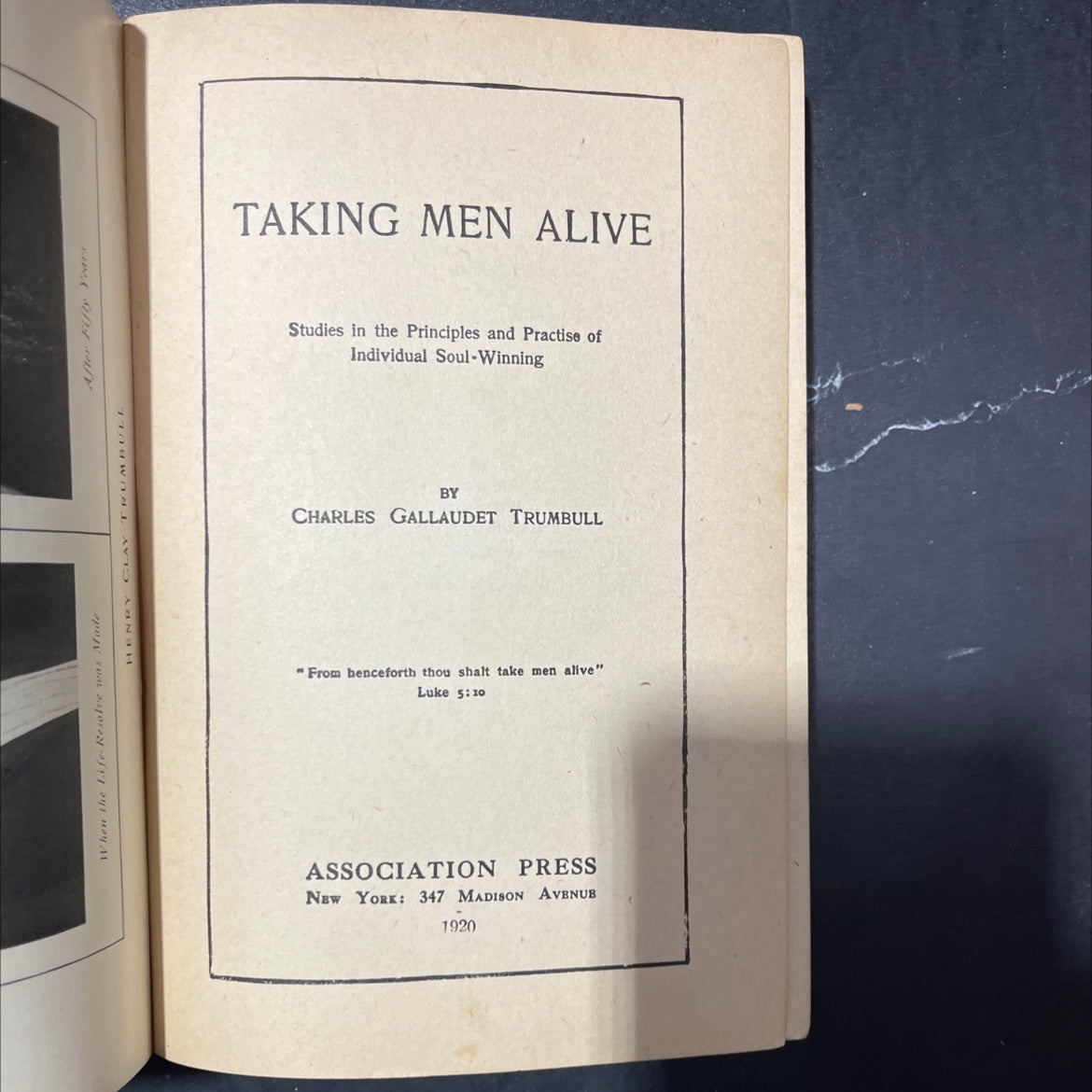 when the life- resolve was made book, by henry clay trumbull, 1920 Hardcover image 2