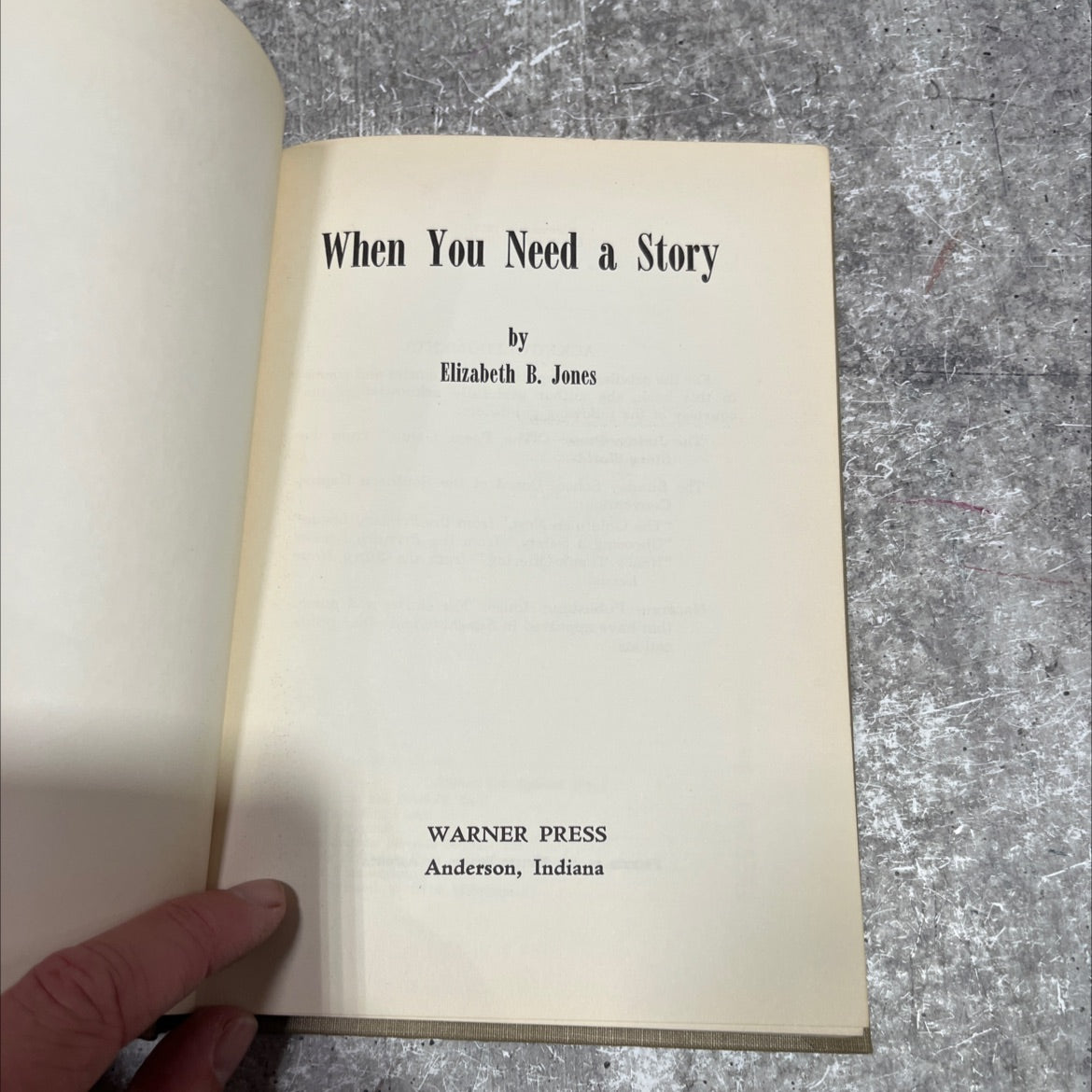 when you need a story book, by elizabeth b. jones, 1953 Hardcover image 2