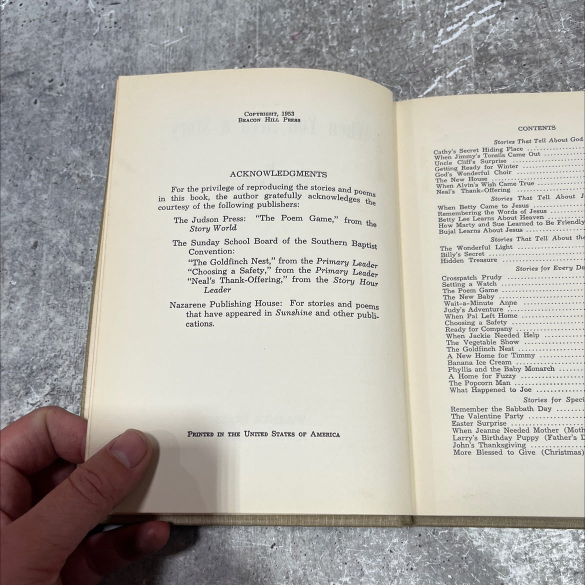 when you need a story book, by elizabeth b. jones, 1953 Hardcover image 3