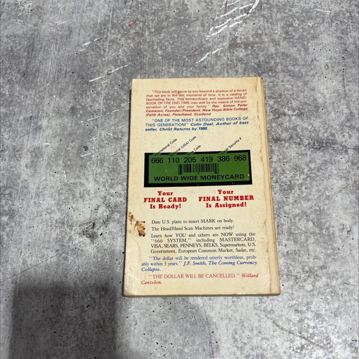 when your money fails... the \"666 system\" is here book, by mary stewart relfe, ph.d., 1983 Paperback image 4