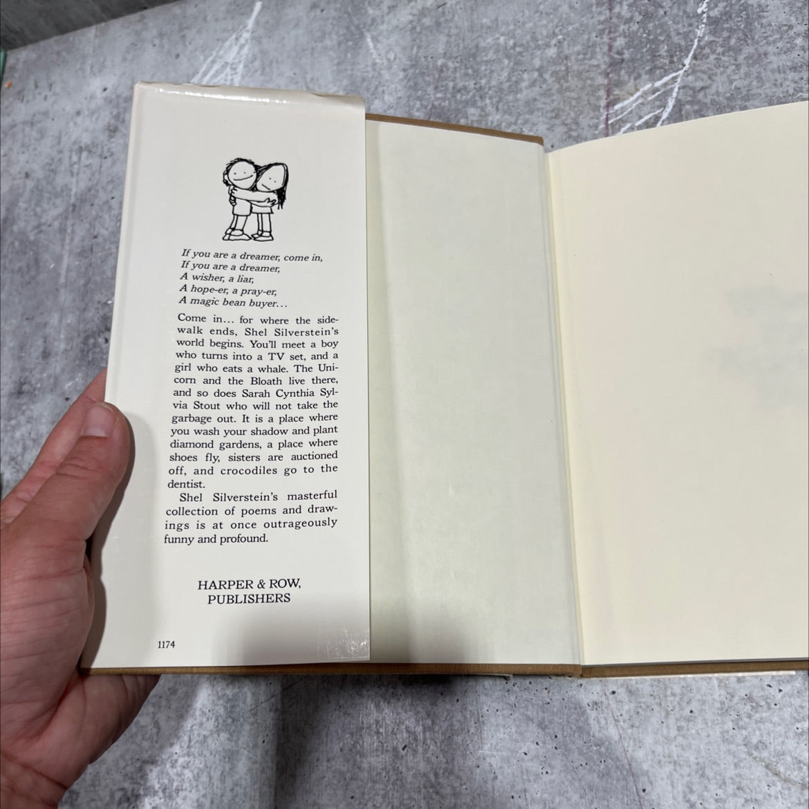 where the sidewalk ends book, by Shel Silverstein, 1974 Hardcover image 4