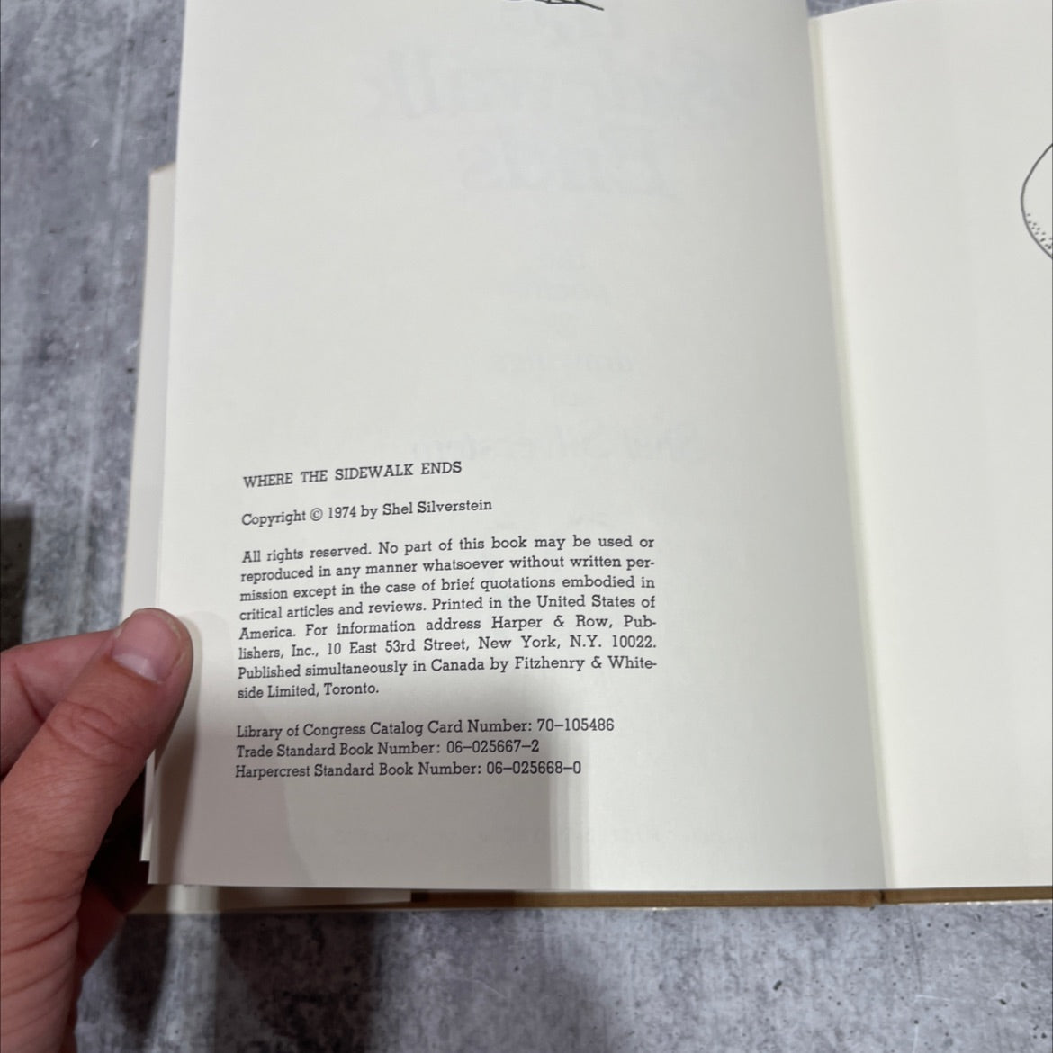 where the sidewalk ends book, by Shel Silverstein, 1974 Hardcover image 3