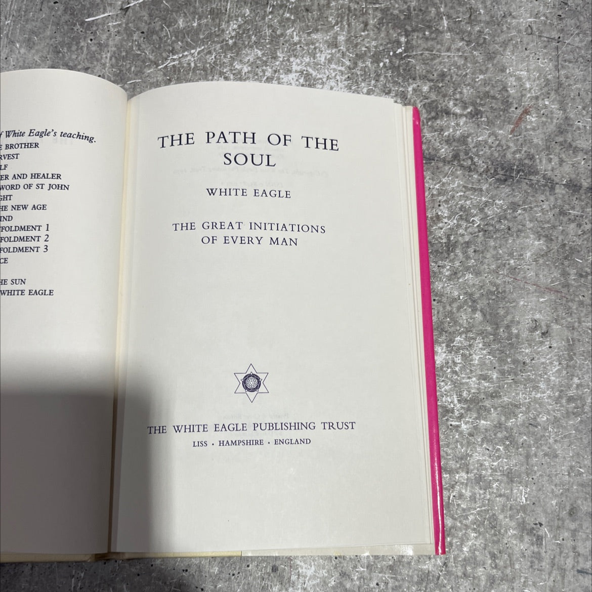 white eagle's teaching book, by unknown, 1987 Hardcover image 2