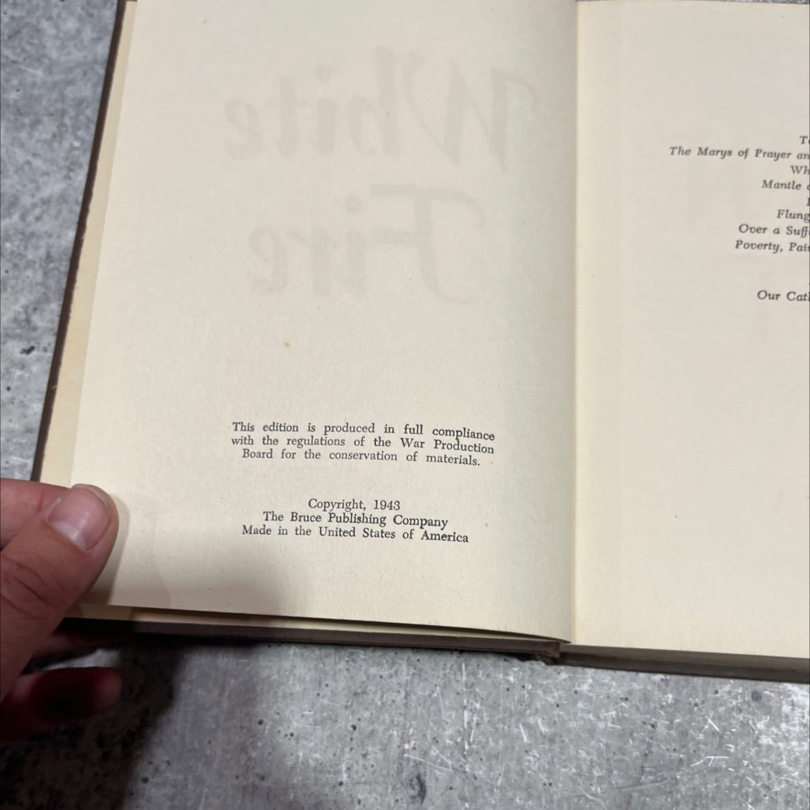 white fire book, by rev. e. j. edwards, s.v.d., 1943 Hardcover image 3