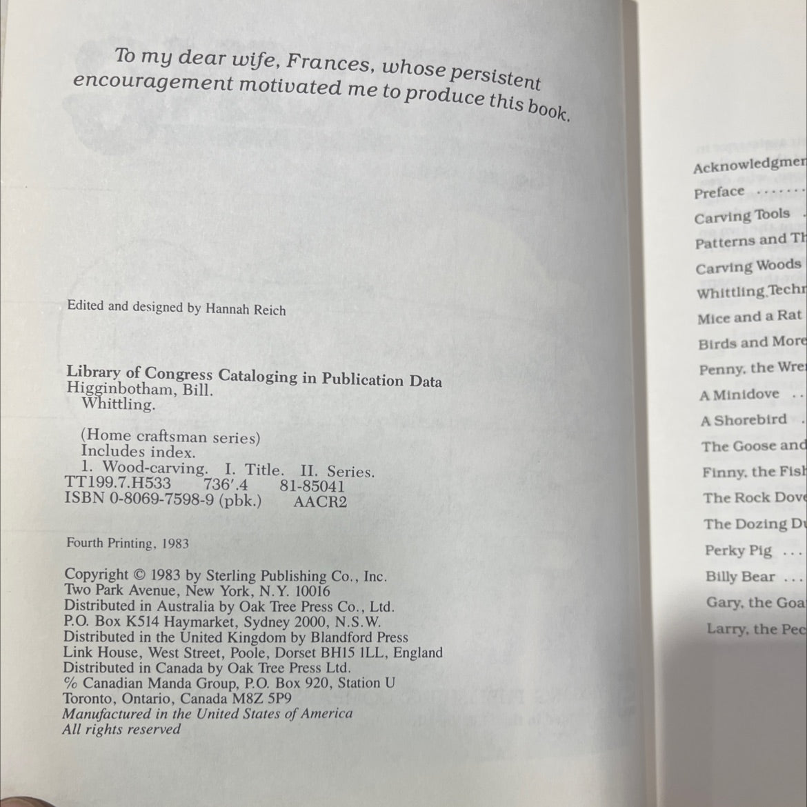 whittling book, by bill higginbotham, 1983 Hardcover image 3