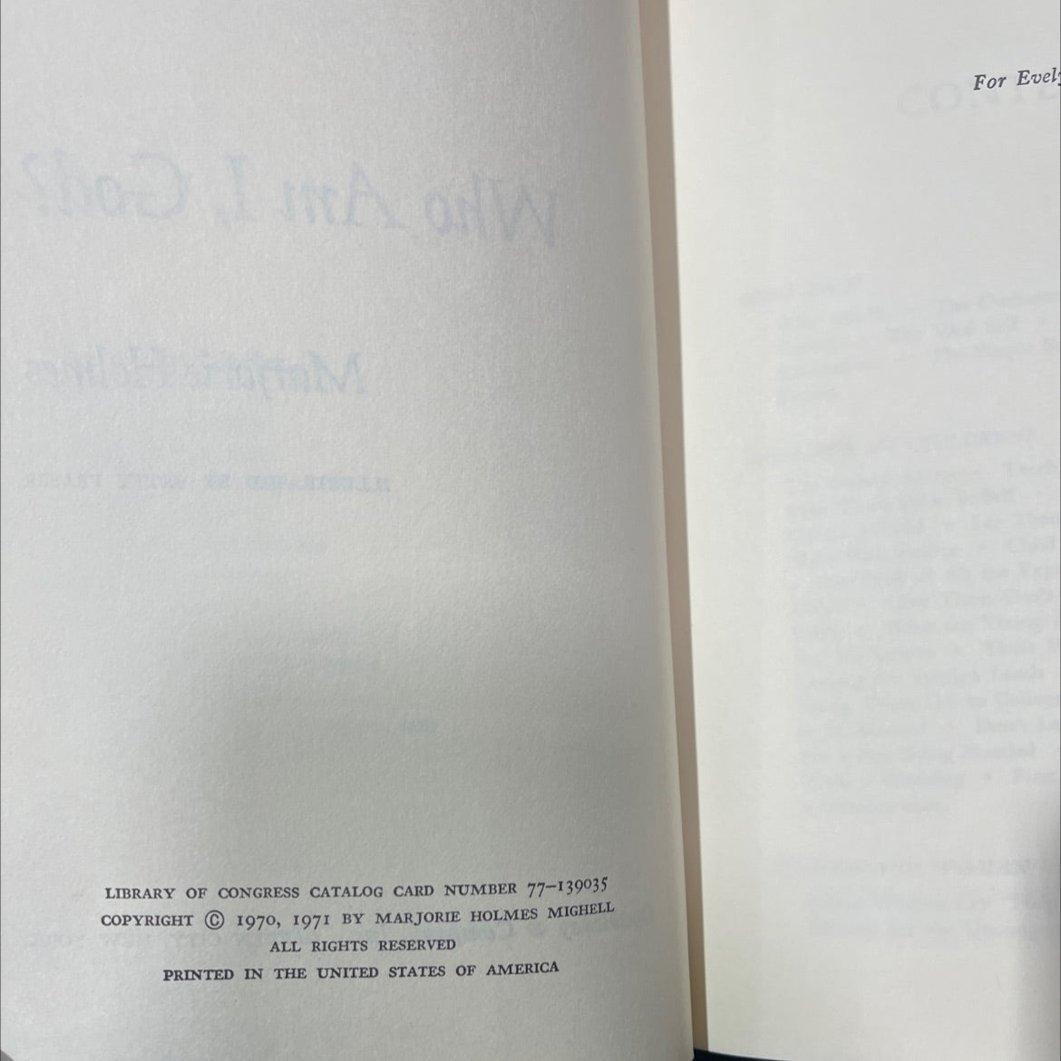 who am i, god? book, by marjorie holmes, 1971 Hardcover image 3