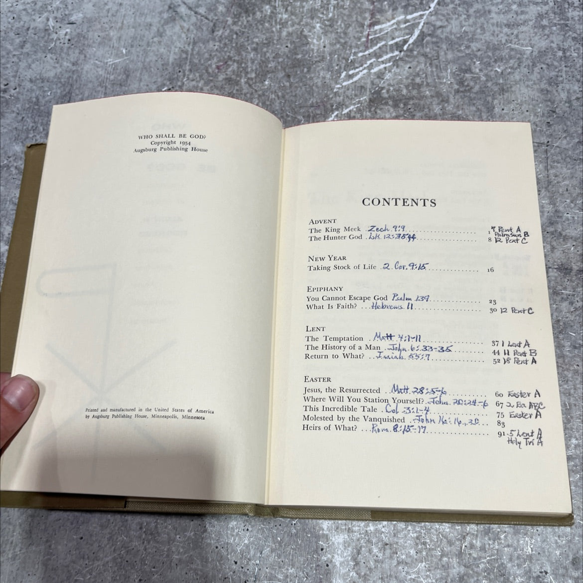 who shall be god? book, by alvin n. rogness, 1954 Hardcover image 3