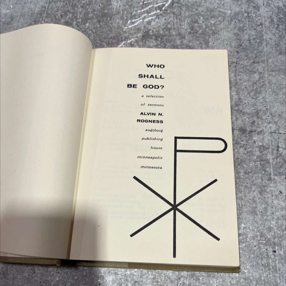 who shall be god? book, by alvin n. rogness, 1954 Hardcover image 2