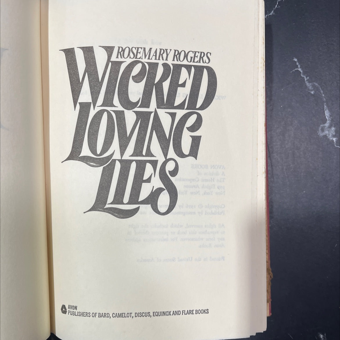 wicked loving lies book, by rosemary rogers, 1976 Hardcover image 2