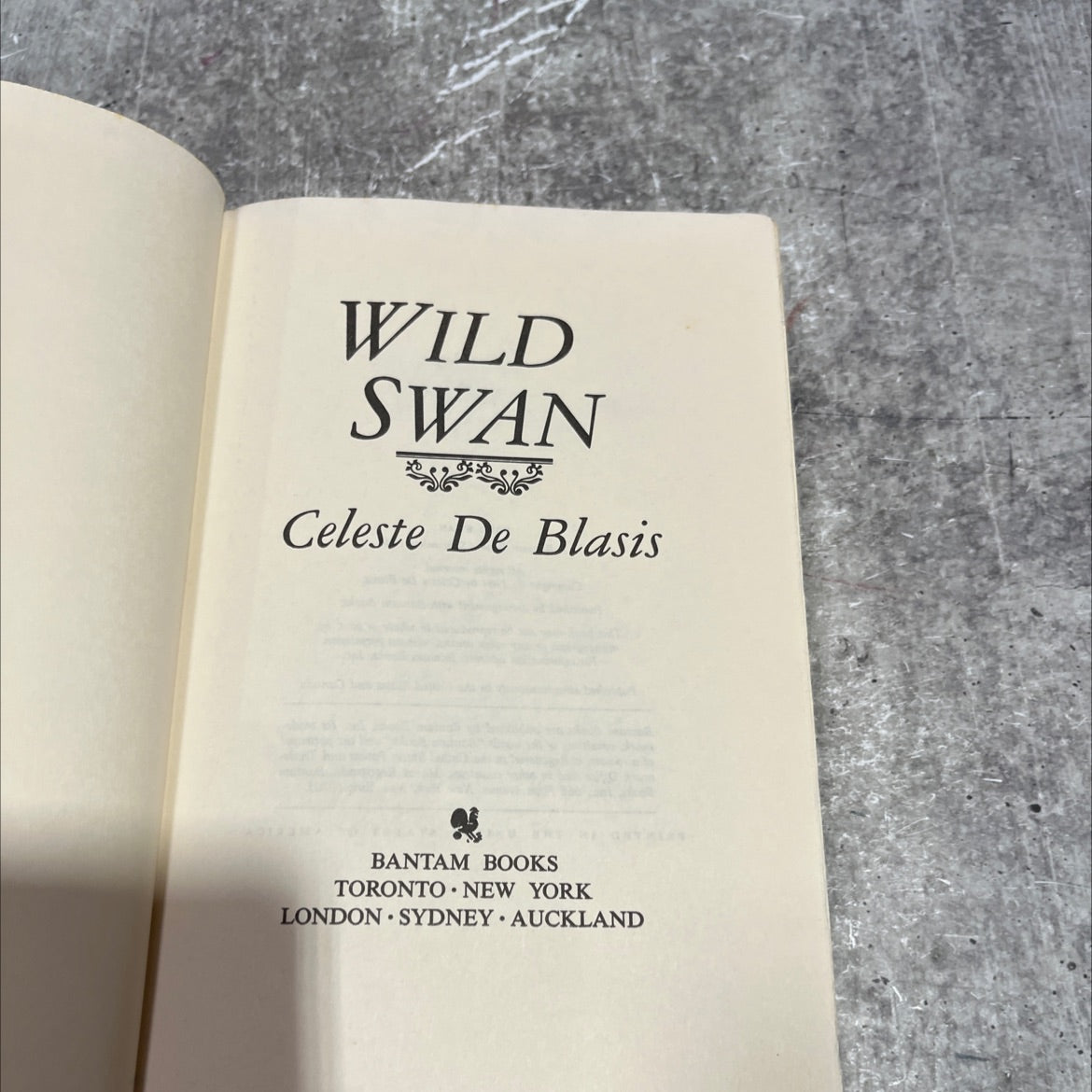 wild swan book, by Celeste De Blasis, 1984 Hardcover image 2