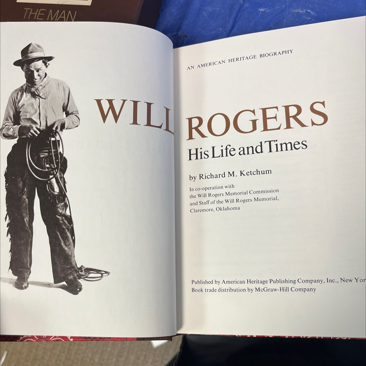 will rogers, his life and times book, by Richard M. Ketchum, 1973 Hardcover, Folio image 2