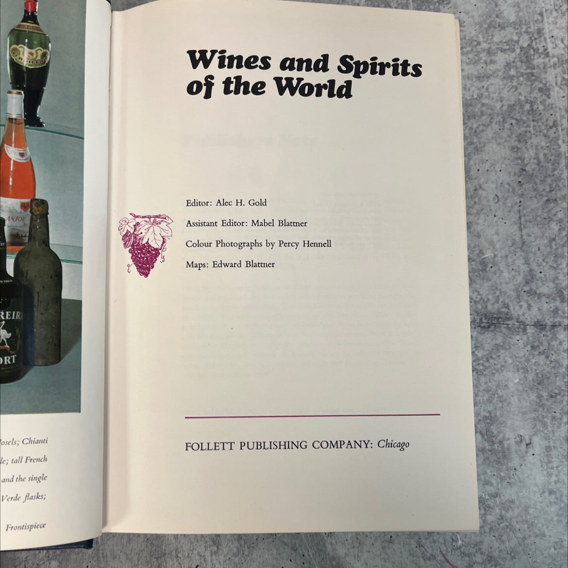 wines and spirits of the world book, by anjo, 1973 Hardcover, Vintage image 2