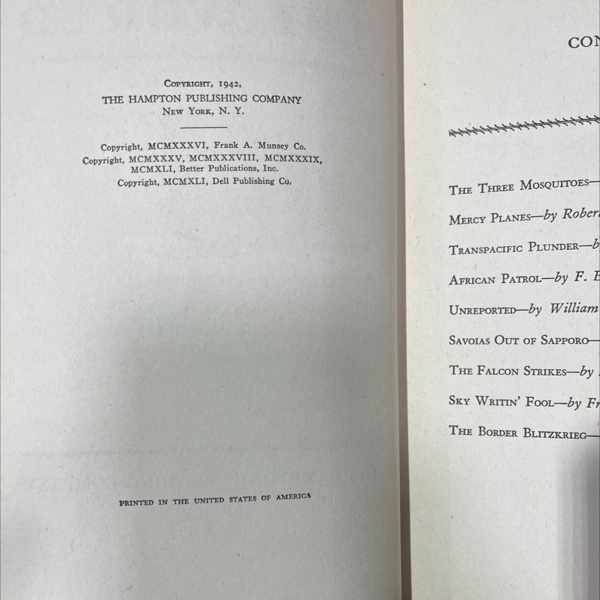 wings over the world book, by unknown, 1942 Hardcover image 3