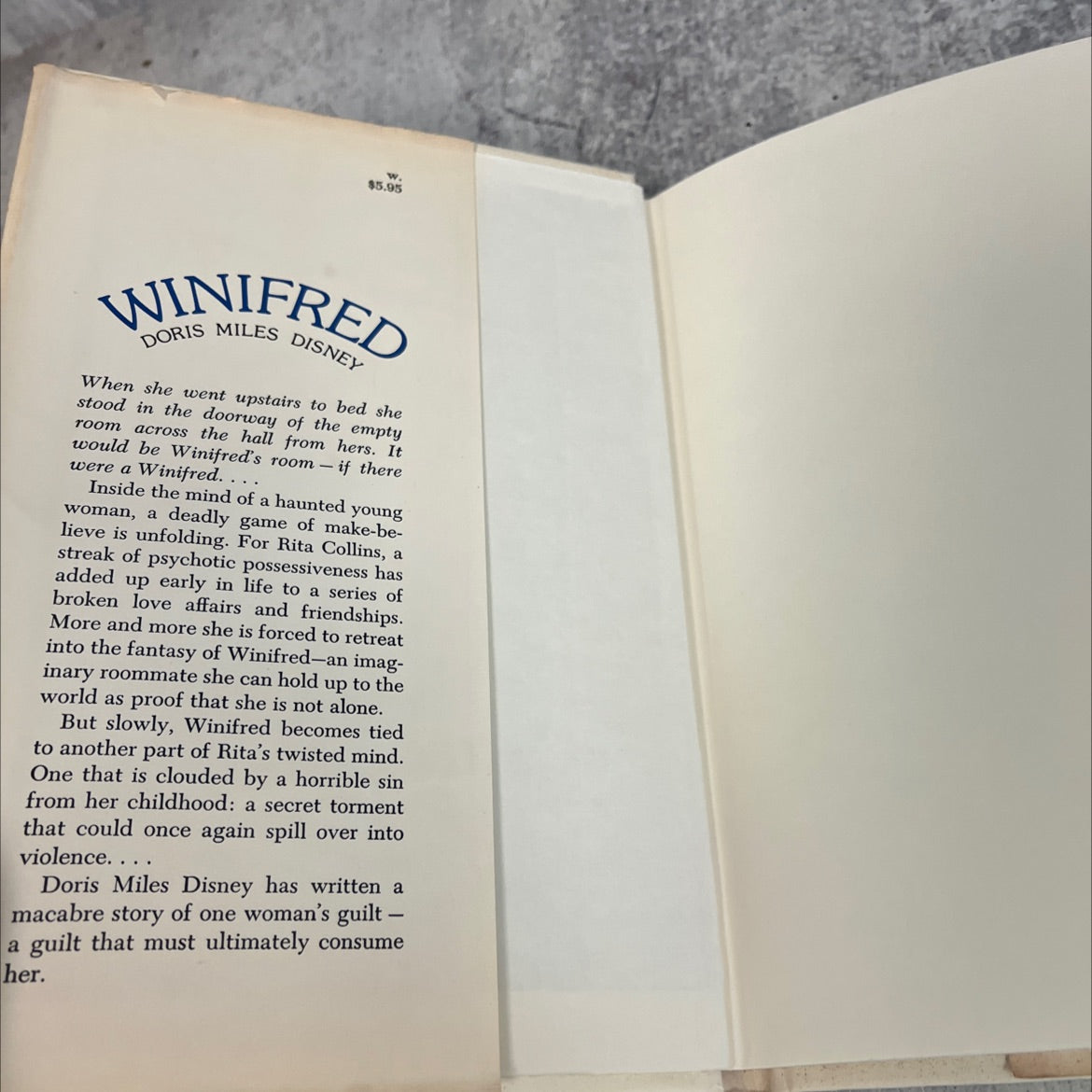 winifred book, by doris miles disney, 1976 Hardcover image 4