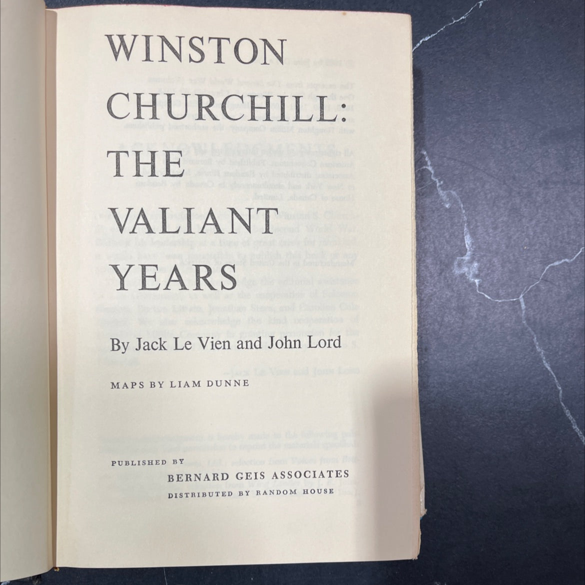 winston churchill: the valiant years book, by jack le vien, john lord, 1962 Hardcover image 2