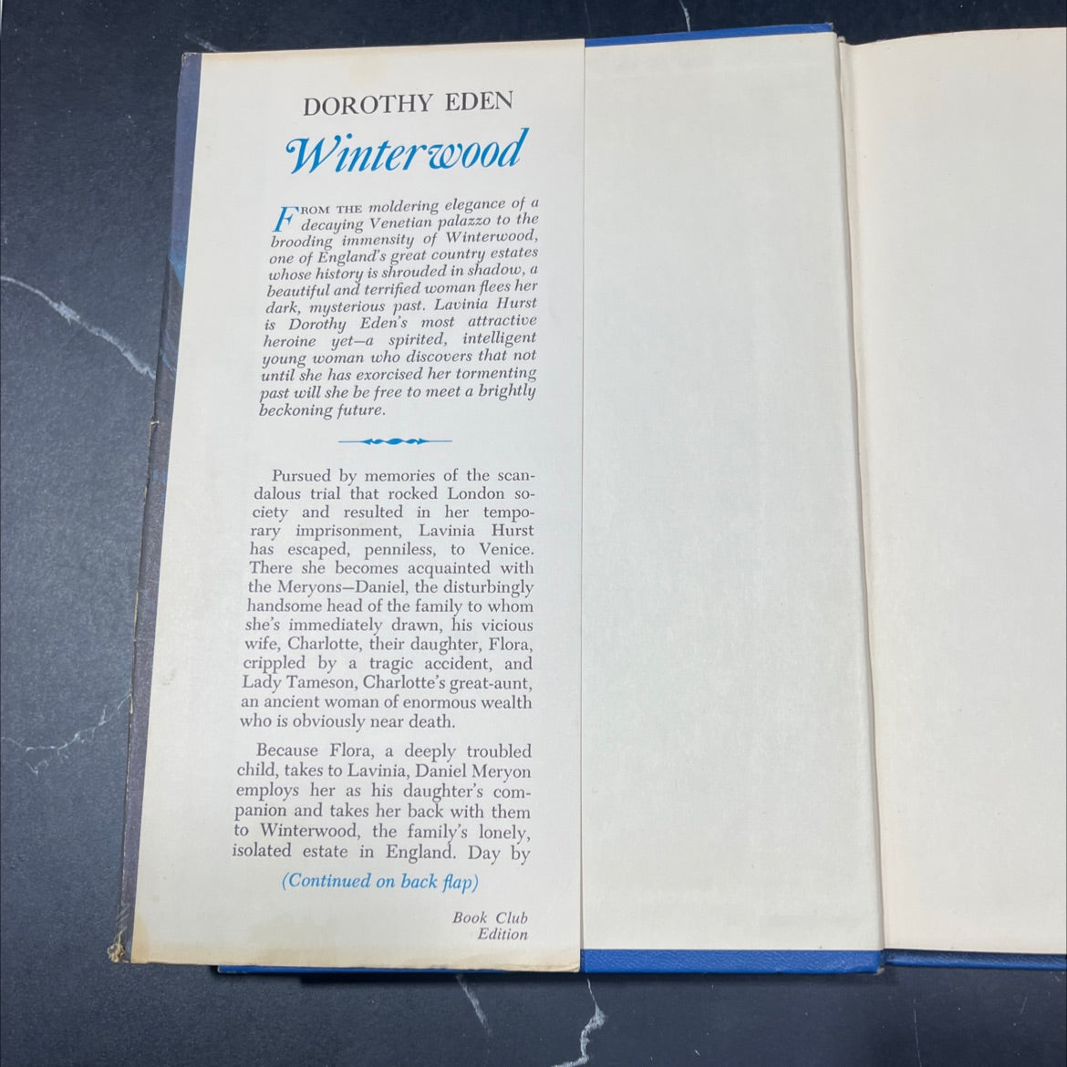 winterwood book, by Dorothy Eden, 1967 Hardcover image 4