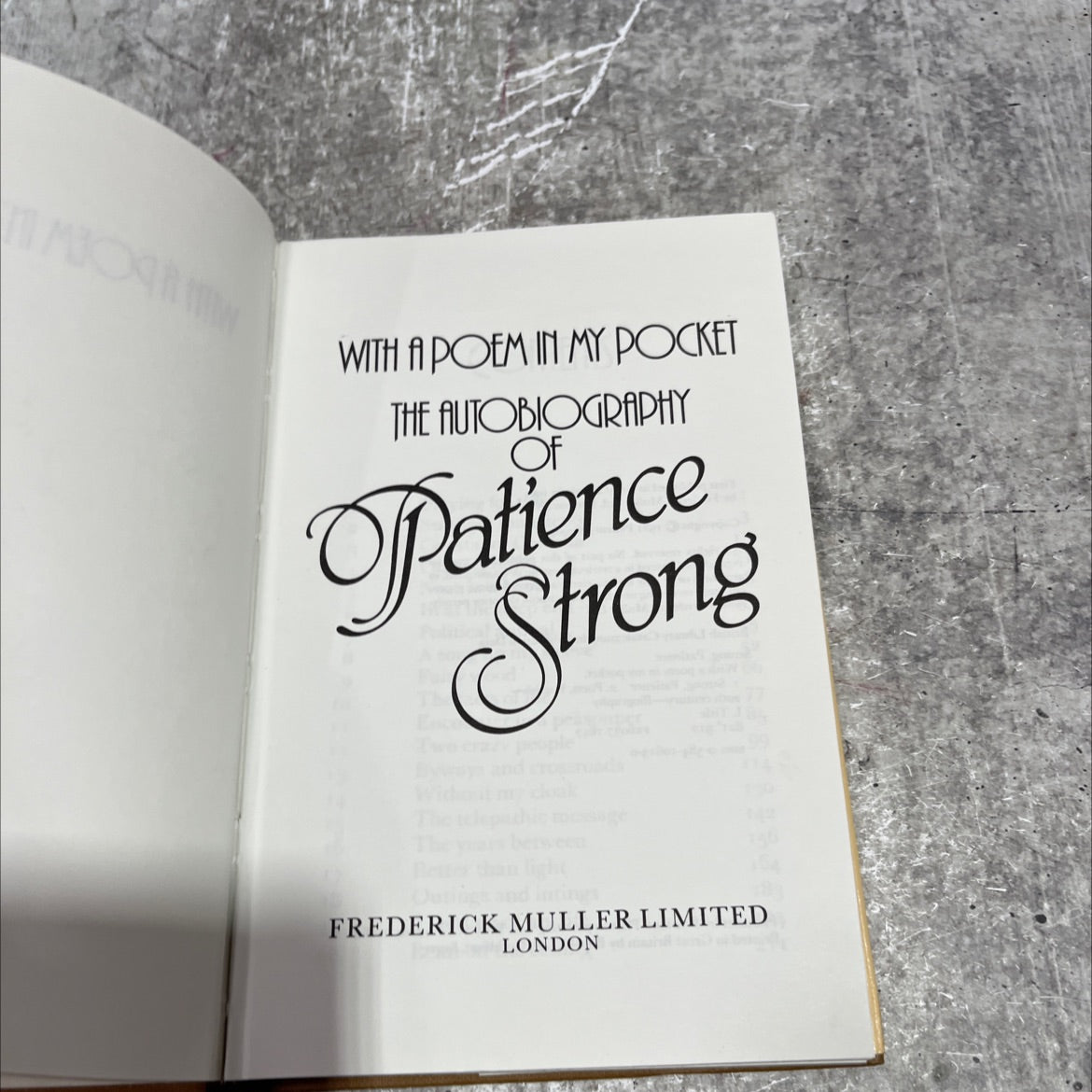with a poem in my pocket book, by patience strong, 1981 Hardcover image 2