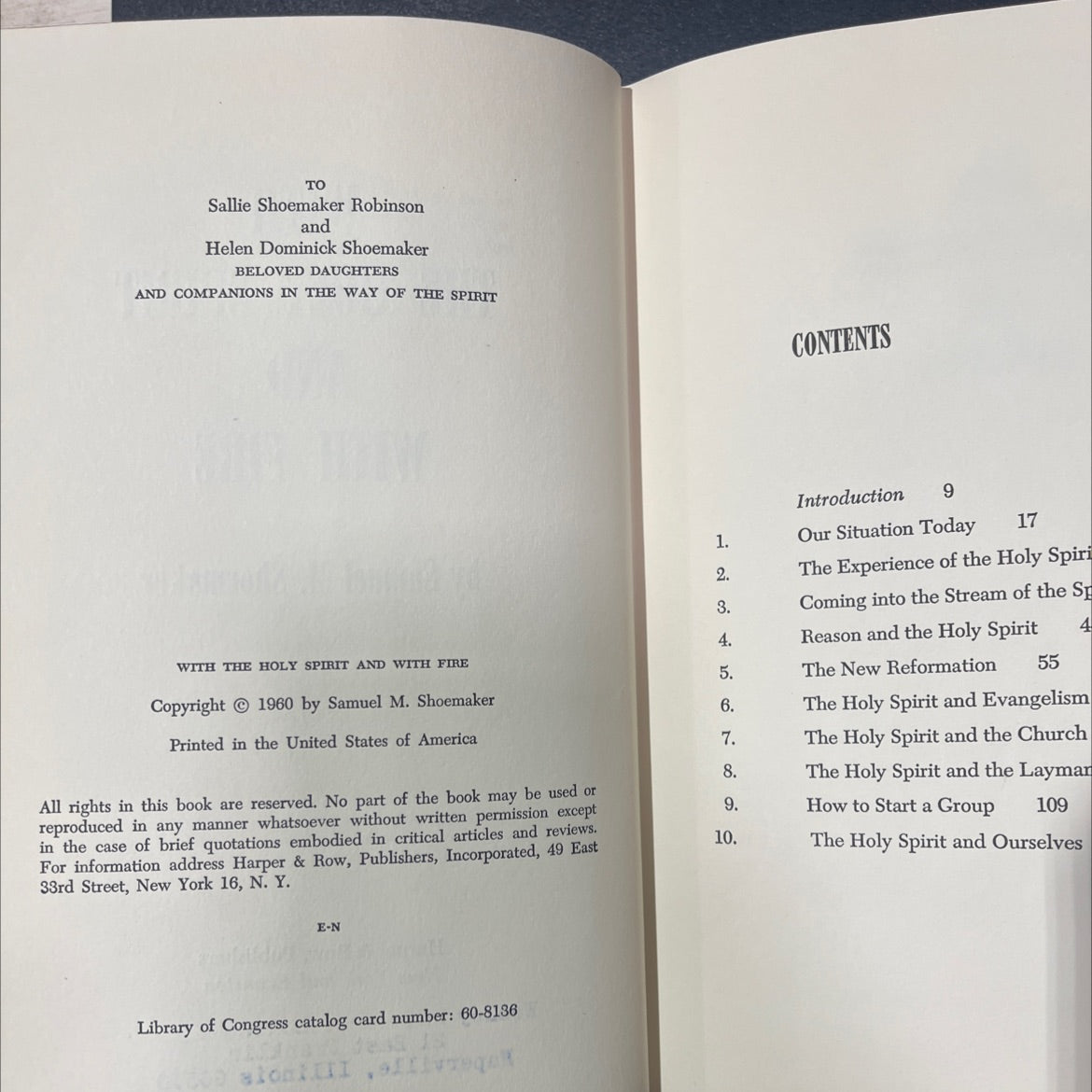 with the holy spirit and with fire book, by Samuel M. Shoemaker, 1960 Hardcover image 3