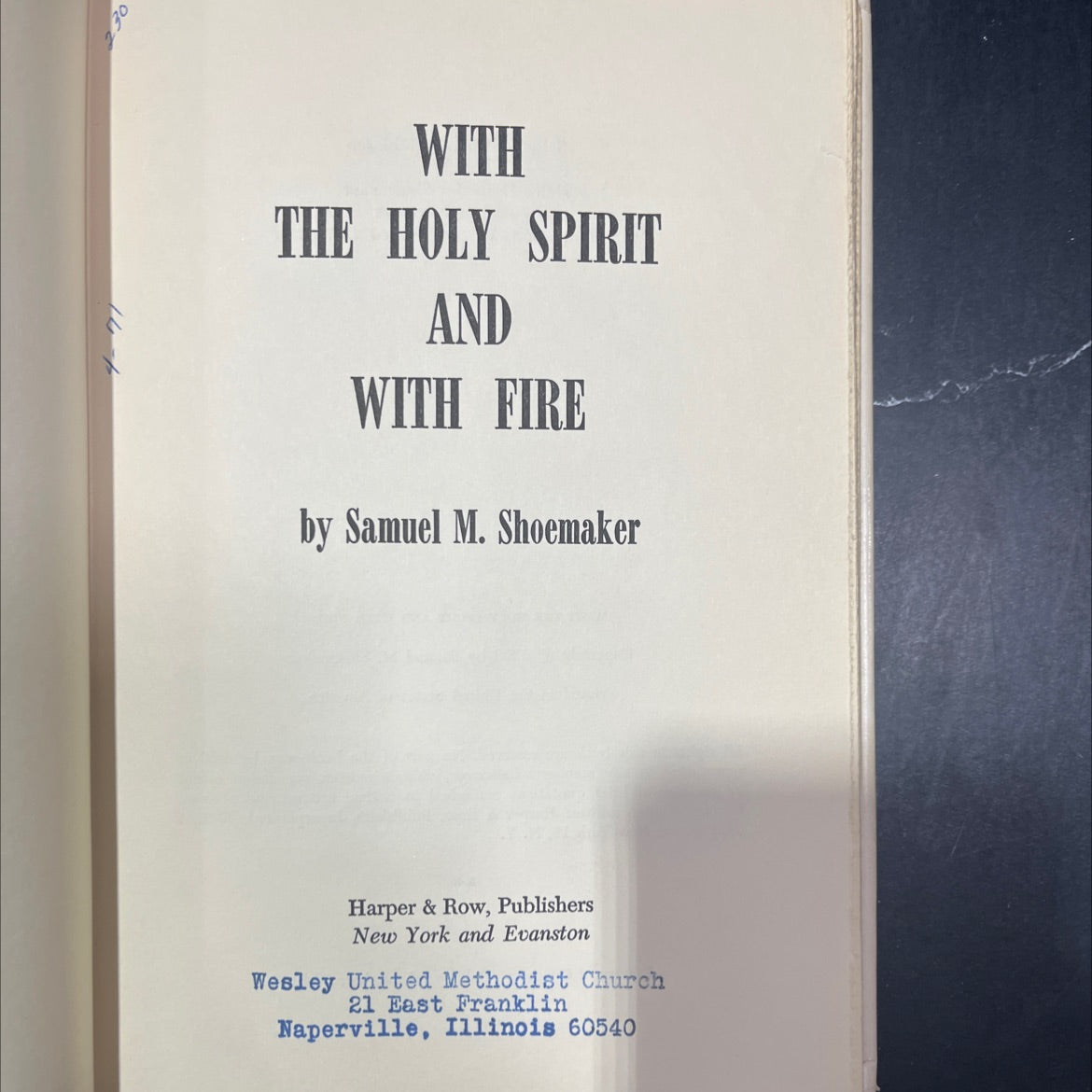 with the holy spirit and with fire book, by Samuel M. Shoemaker, 1960 Hardcover image 2