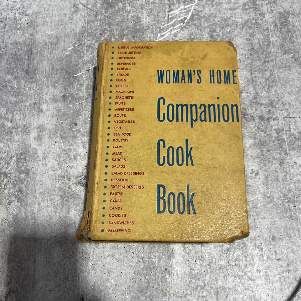 woman's home companion cook book book, by dorothy kirk, 1946 Hardcover image 1