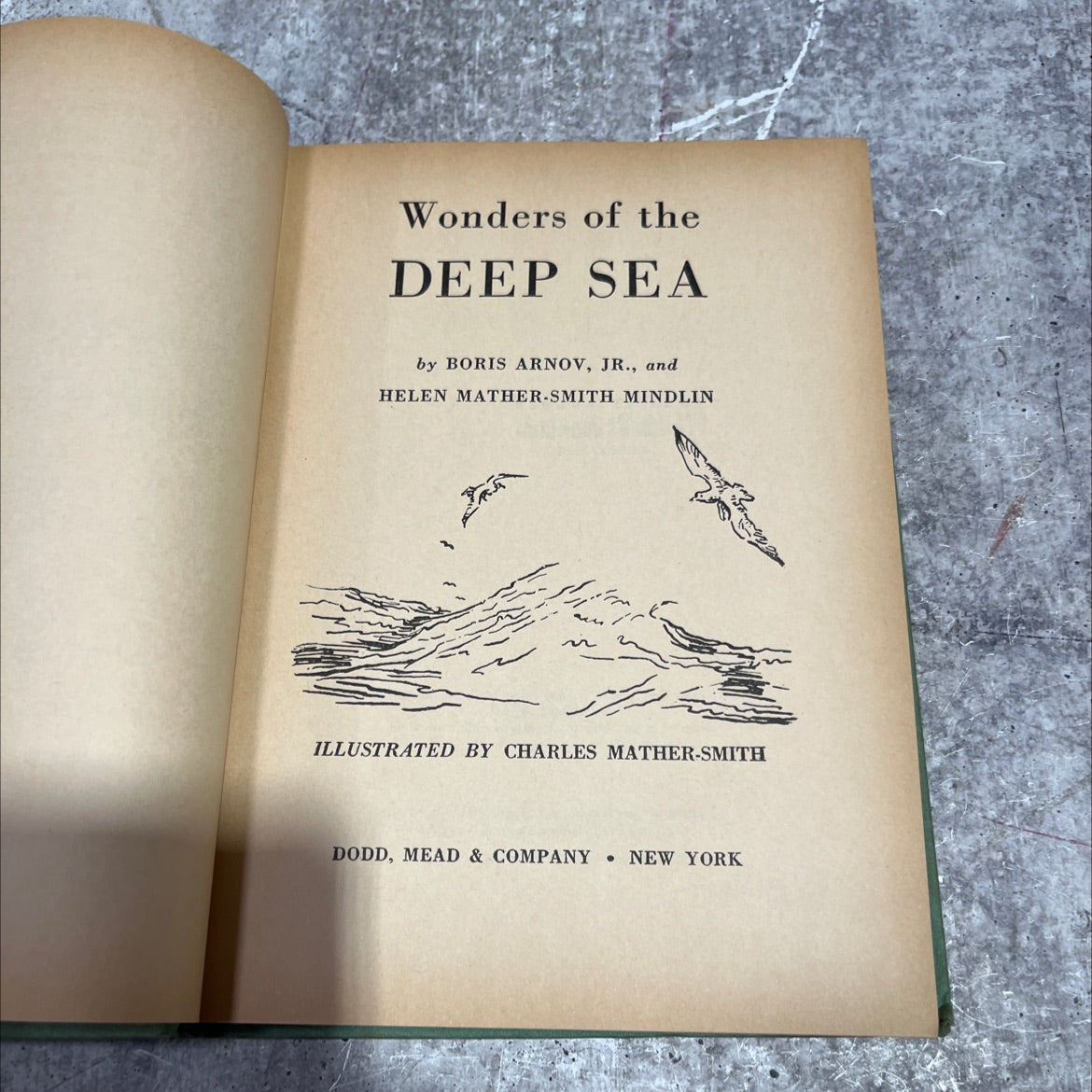 wonders of the deep sea book, by boris arnov, jr. and helen mather-smith mindlin, 1961 Hardcover image 2