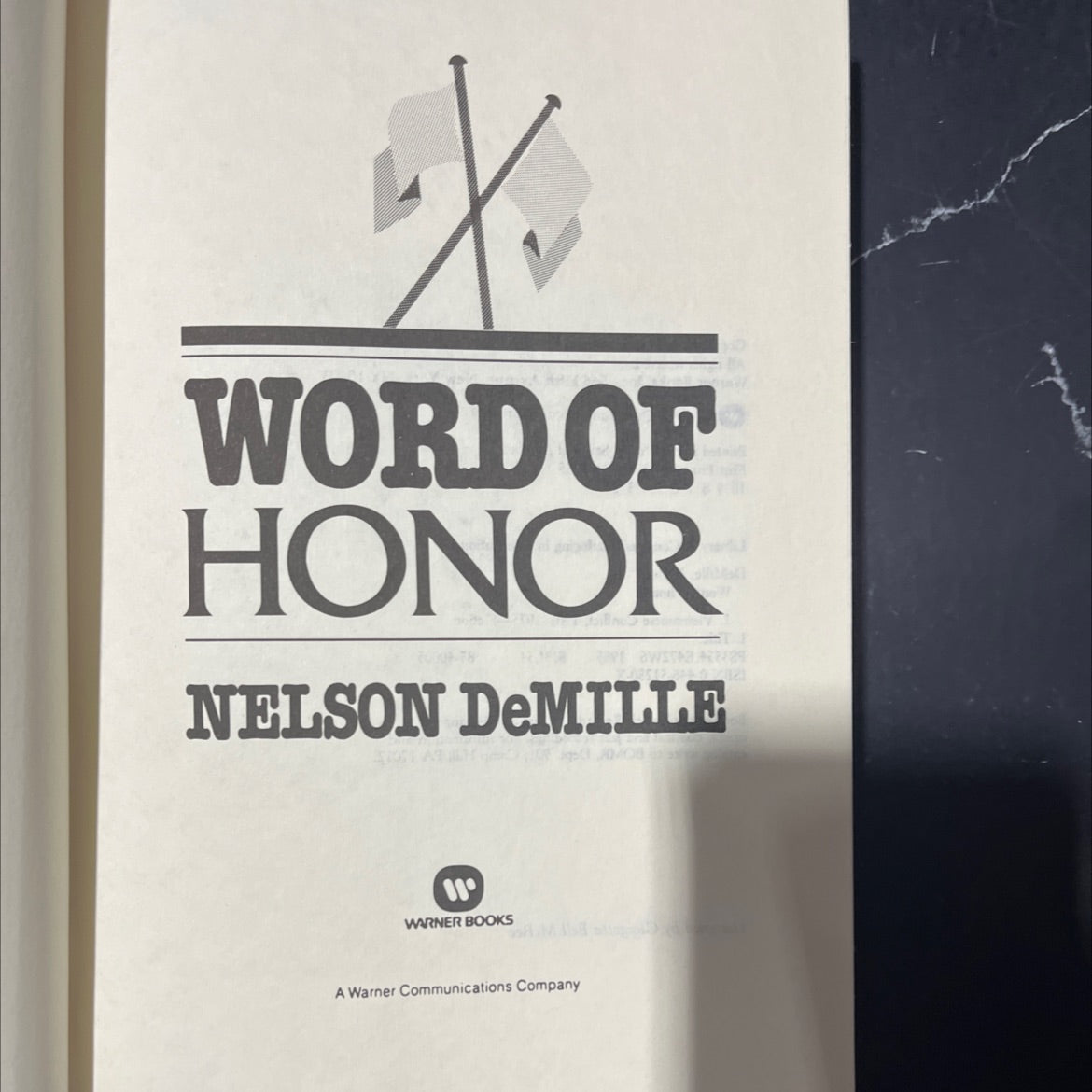 word of honor book, by nelson demille, 1985 Hardcover image 2